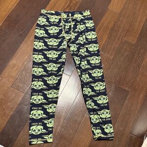 Star Wars ClimaRight CuddlDuds Boys Blue and Green Leggings size Large